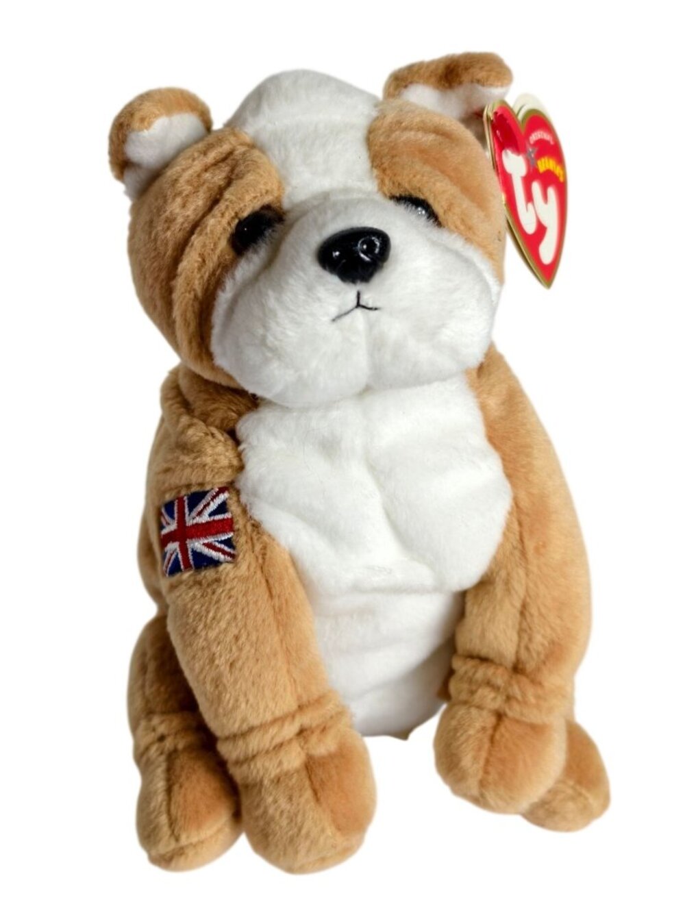 Ty Beanie Babies Fearless the English Bulldog Plush MWMT UK Exclusive Rare HTF